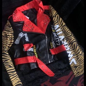 Tiger Design Leather Jacket